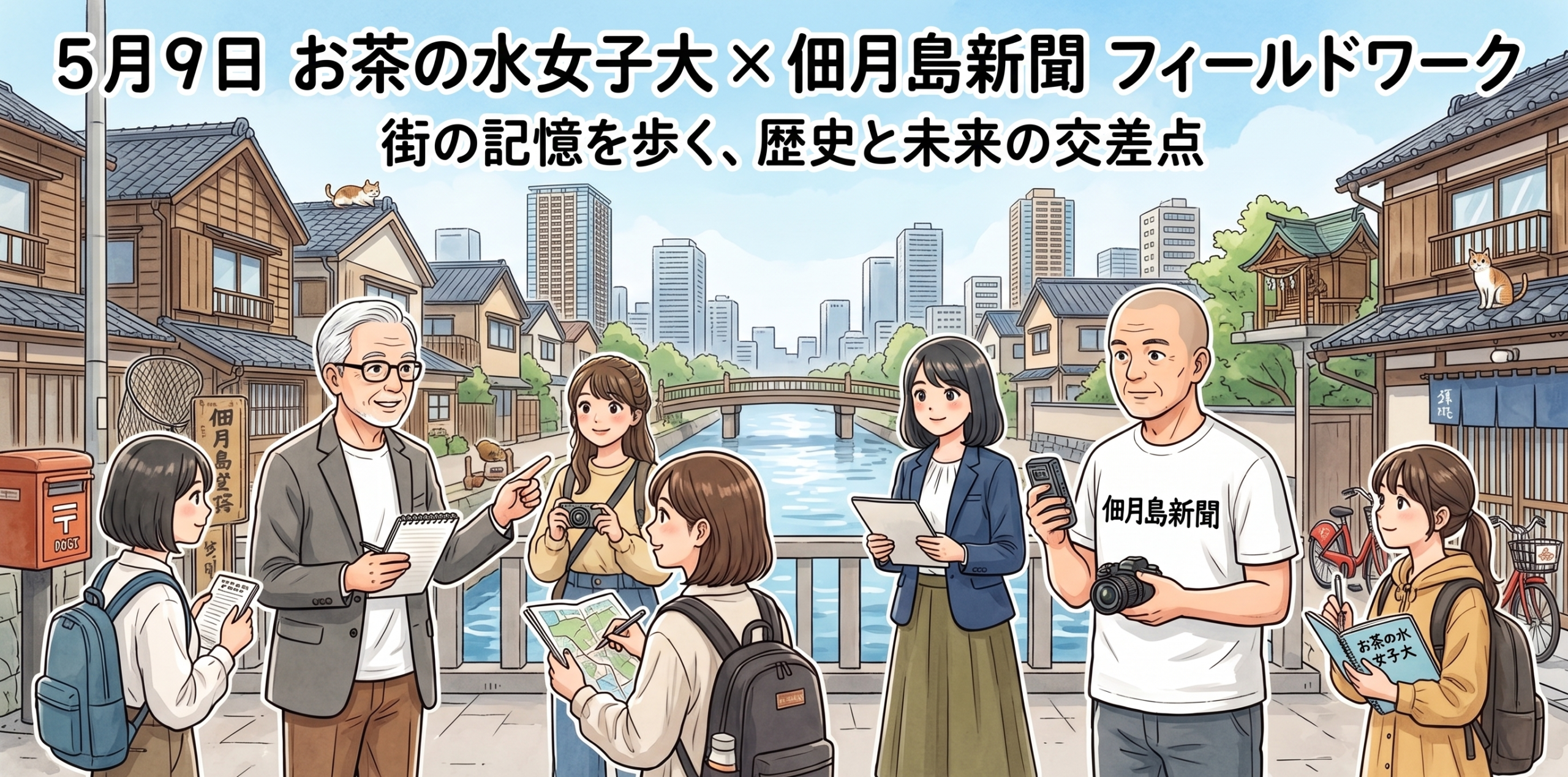 5月9日　お茶の水女子大　と編集部が佃月島でフィードワーク