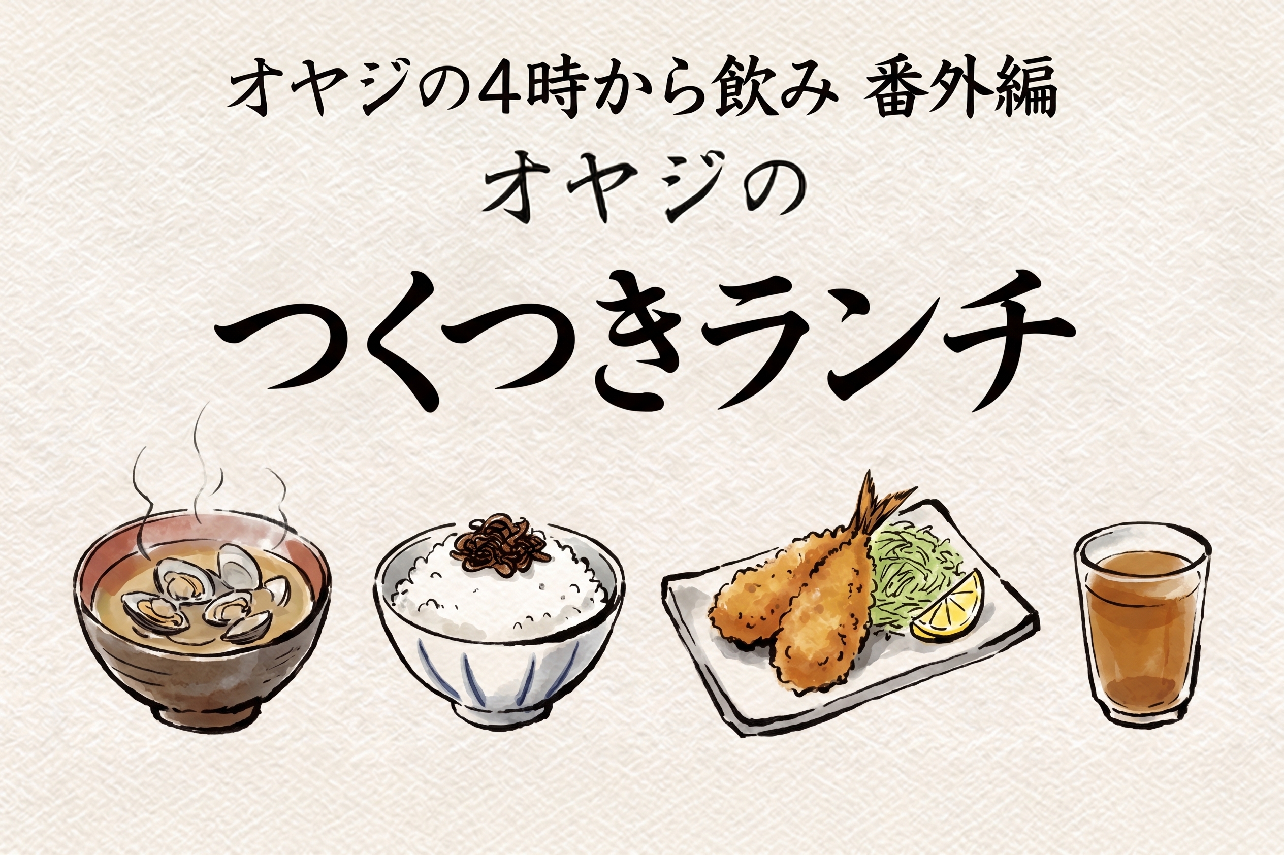 おやじのつくつきランチ　　おやじの4時から飲み番外編